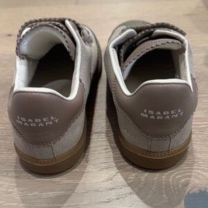 Isabel Marant Taupe and White Women's Sneakers